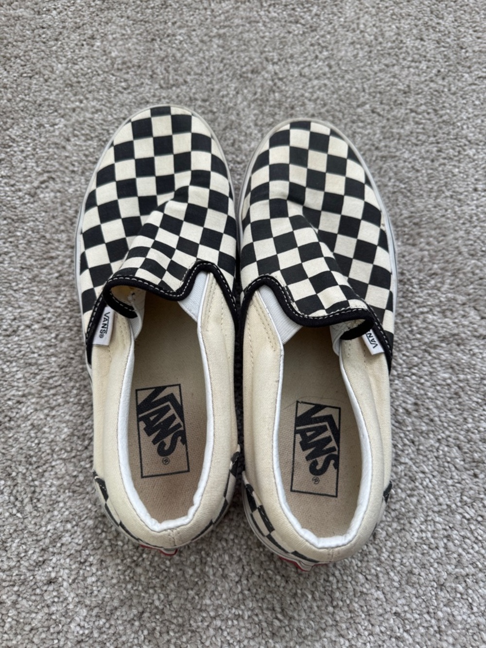 Vans Checkerboard Slip-On Sneakers - Black & White